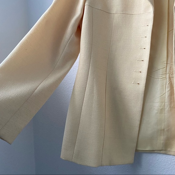 Le Suit Petite Yellow Blazer Jacket - Picture 8 of 11